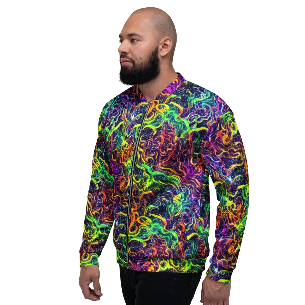 Liquid Fireworks on Bomber Jacket — Left