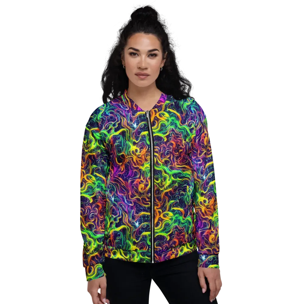 Liquid Fireworks on Bomber Jacket — Front