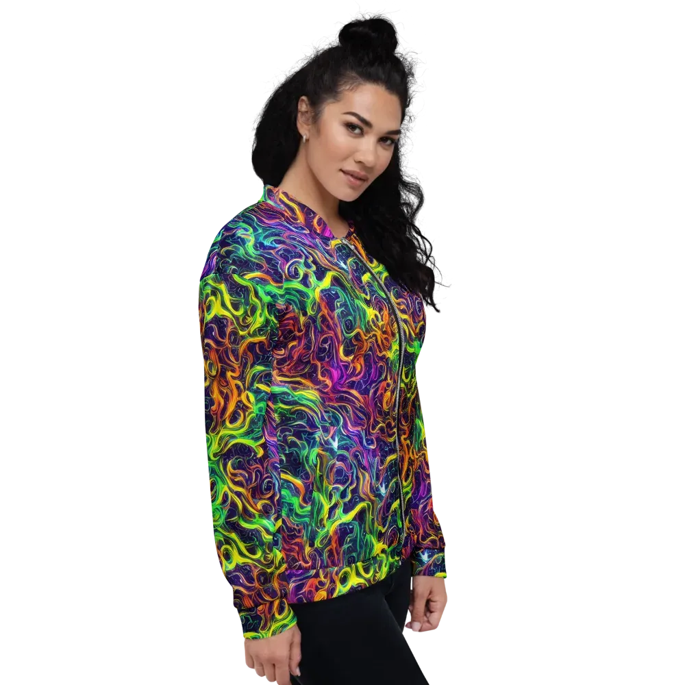 Liquid Fireworks on Bomber Jacket — Right