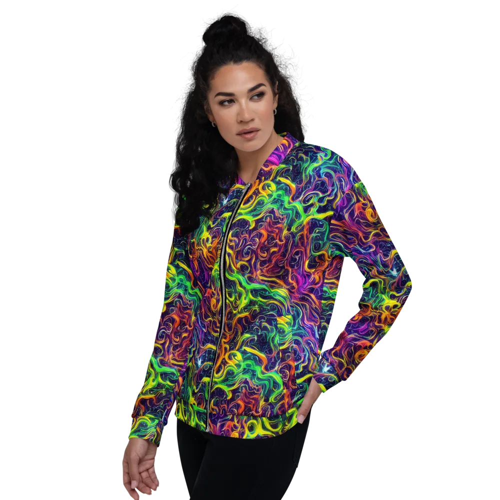 Liquid Fireworks on Bomber Jacket — Left