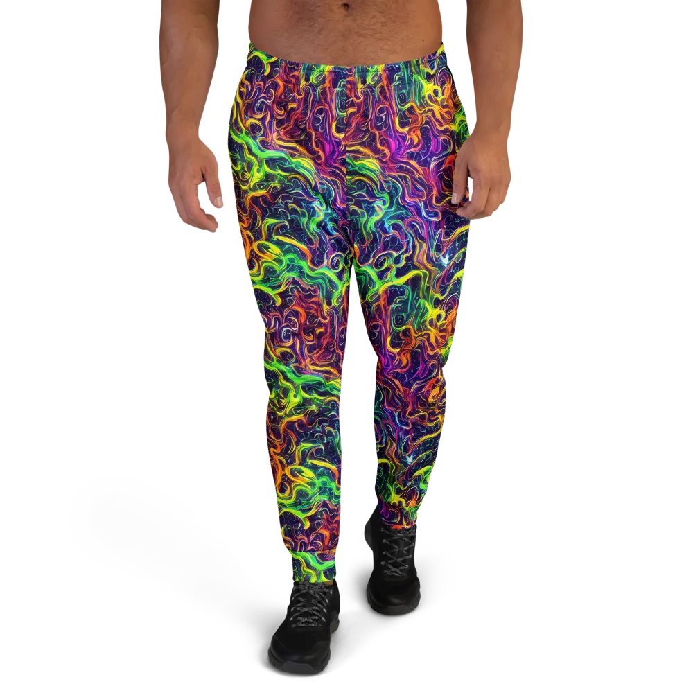 Liquid Fireworks on Men's Joggers — Front