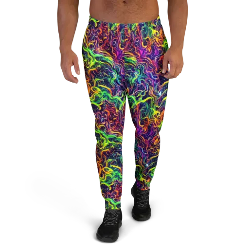 Liquid Fireworks on a Men's Joggers