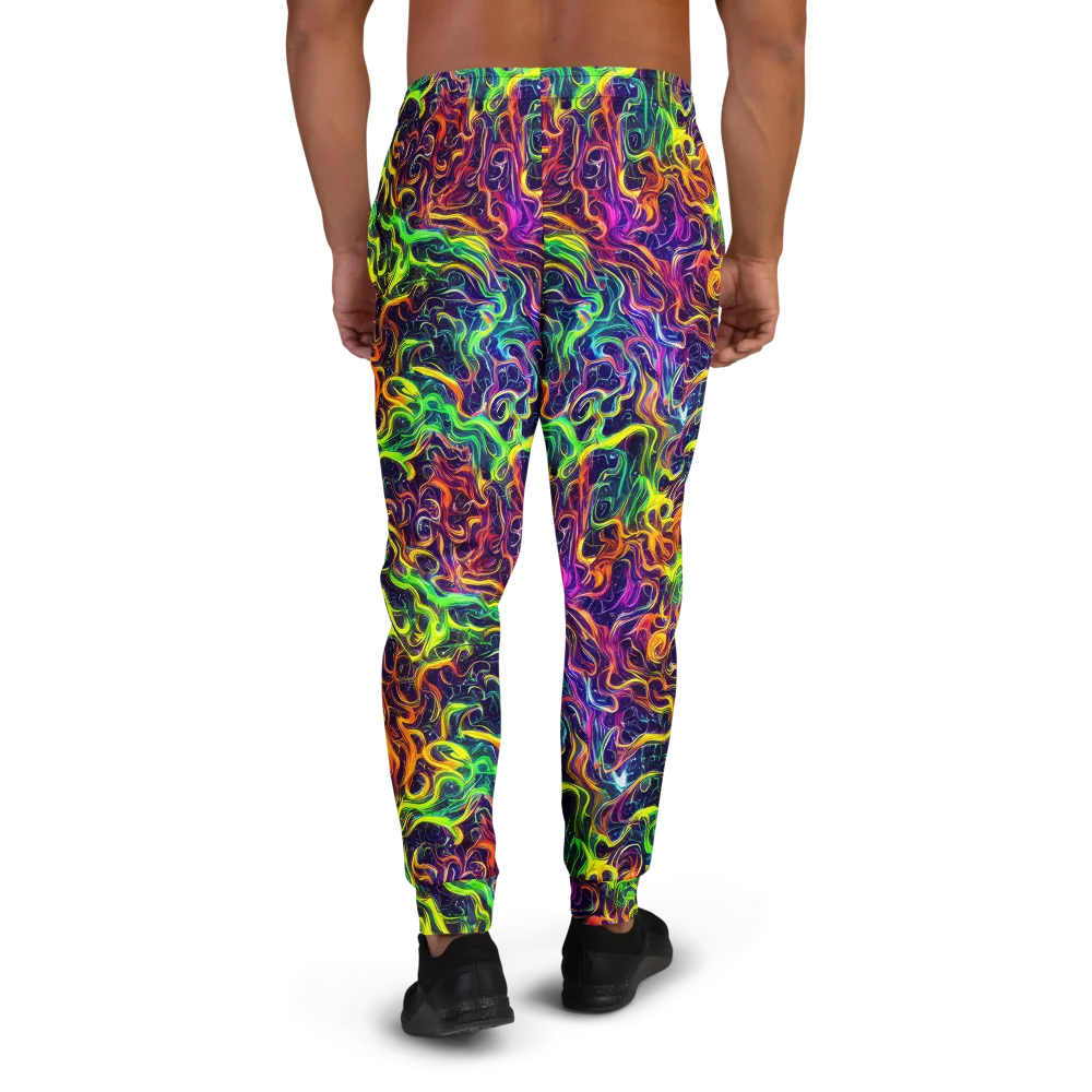 Liquid Fireworks on Men's Joggers — Back