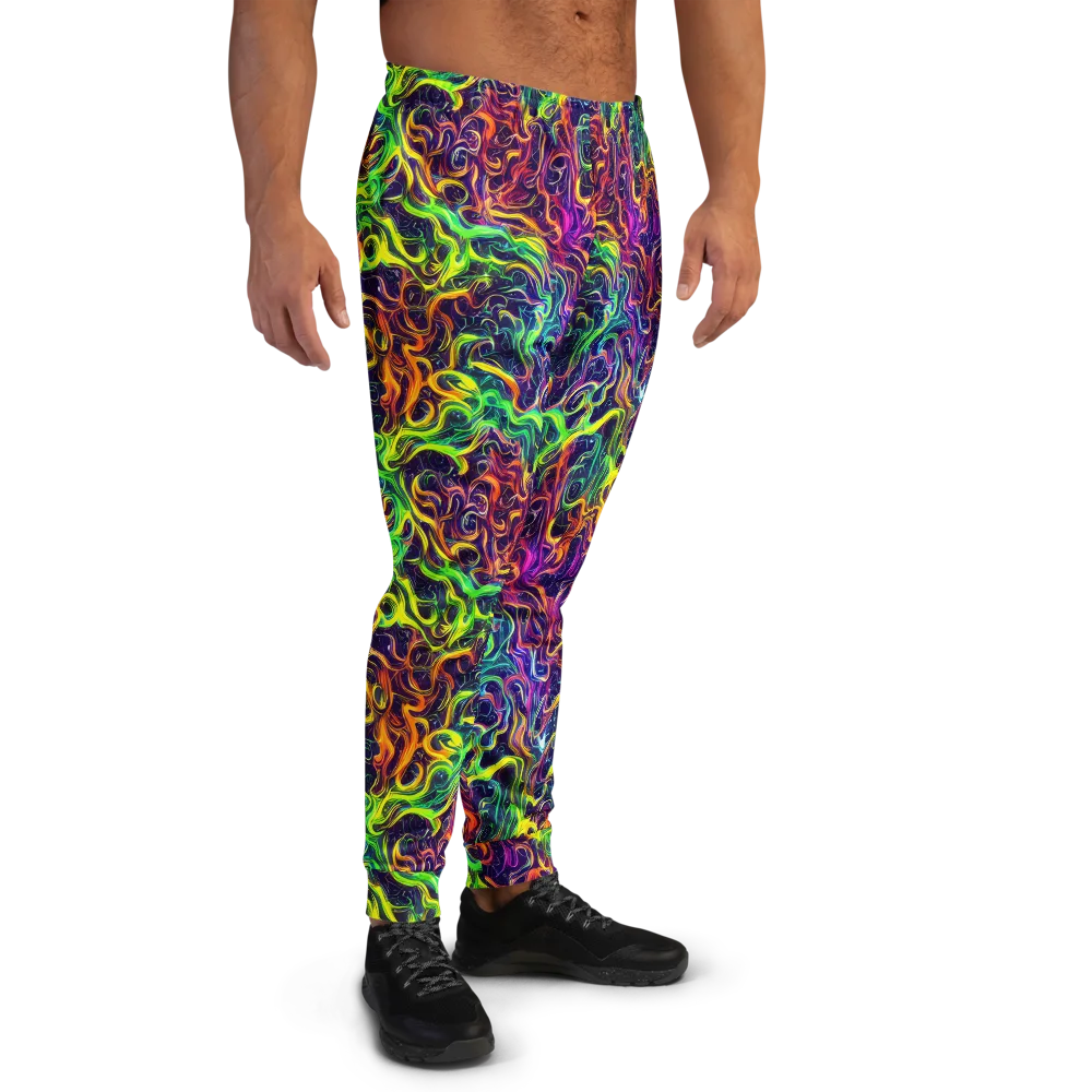 Liquid Fireworks on Men's Joggers — Right
