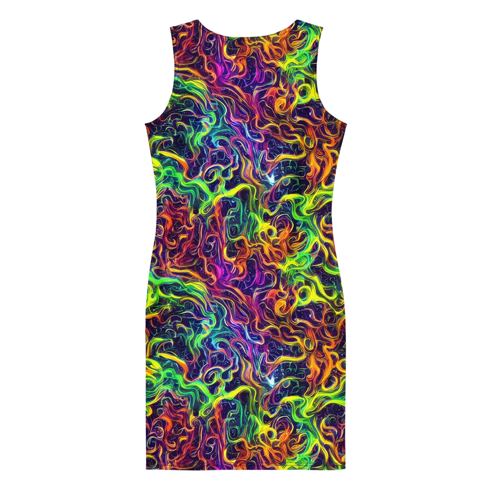 Liquid Fireworks on Bodycon Dress — Back