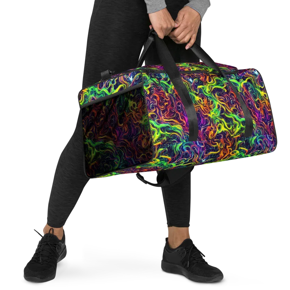 Liquid Fireworks on Duffle Bag — Right Front