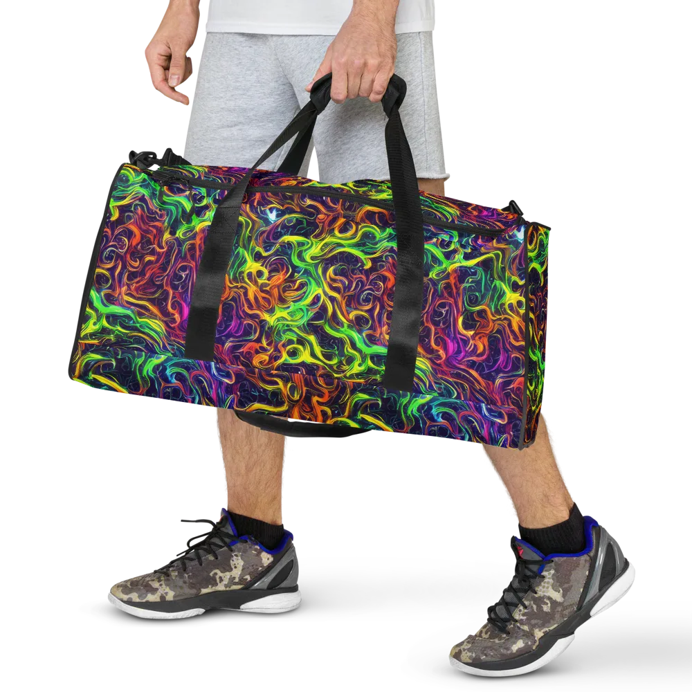 Liquid Fireworks on Duffle Bag — Front