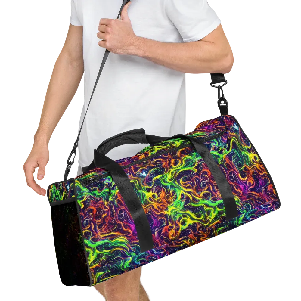 Liquid Fireworks on Duffle Bag — Right Front