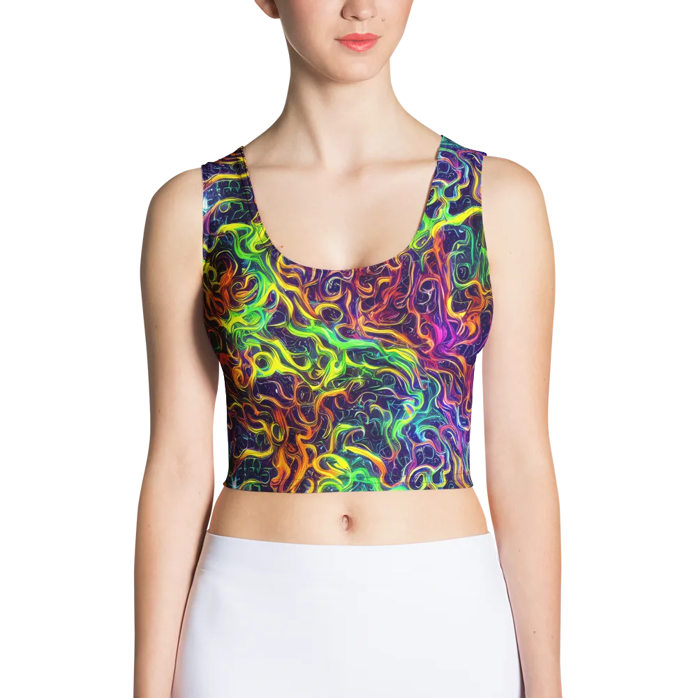 Liquid Fireworks on Crop Top — Front