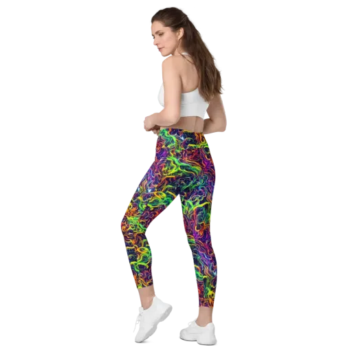 Liquid Fireworks on a Leggings with Pockets