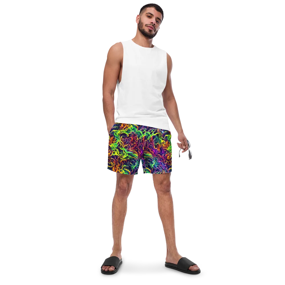 Liquid Fireworks on Swim Trunks — Front