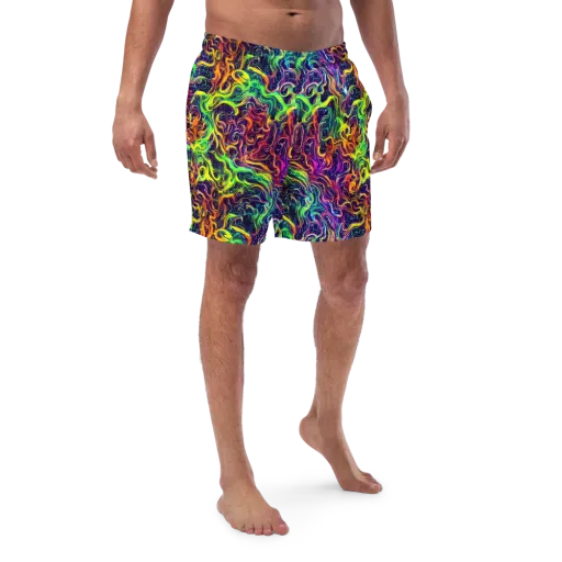 Liquid Fireworks on a Swim Trunks