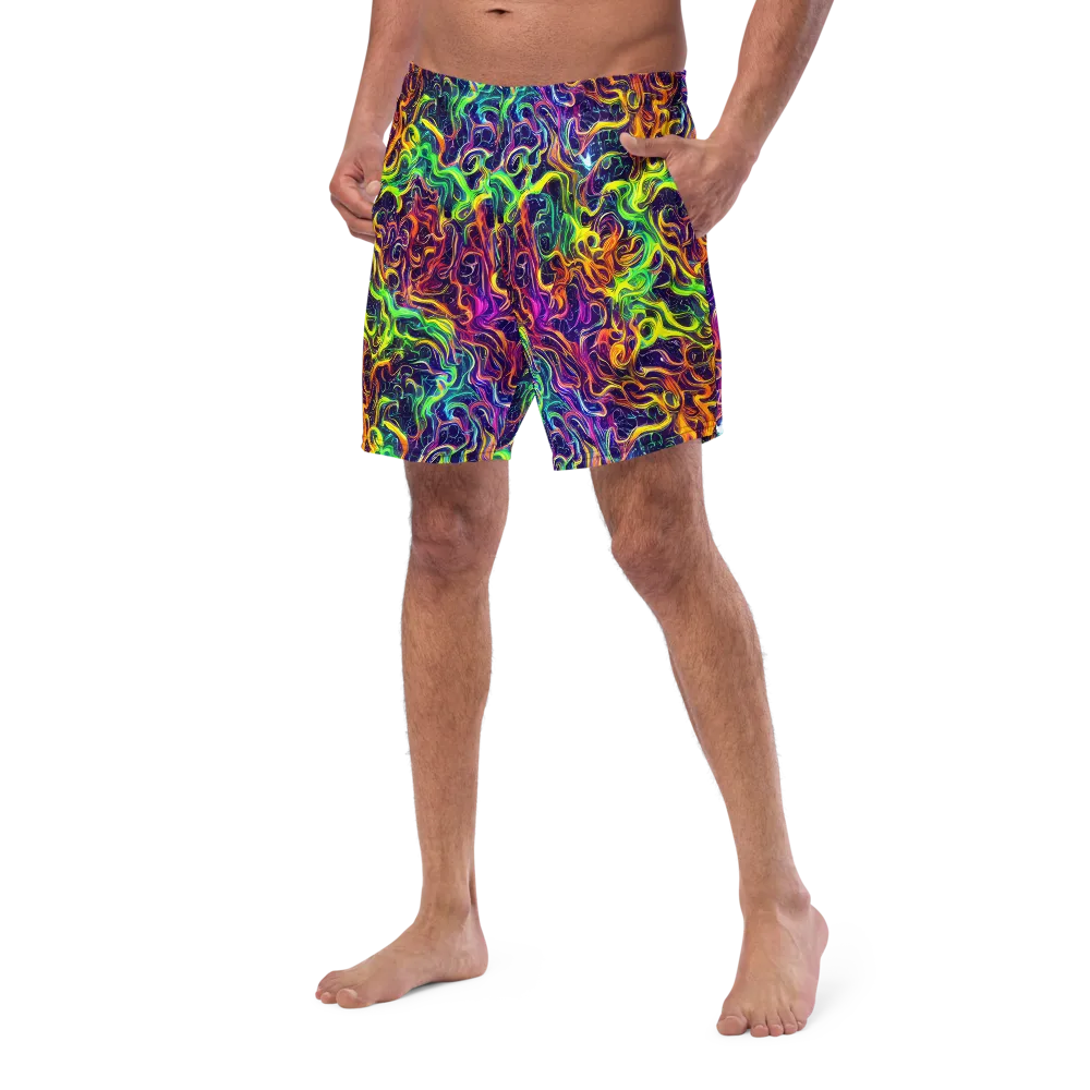 Liquid Fireworks on Swim Trunks — Left Front