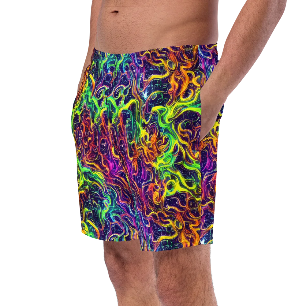 Liquid Fireworks on Swim Trunks — Left Front