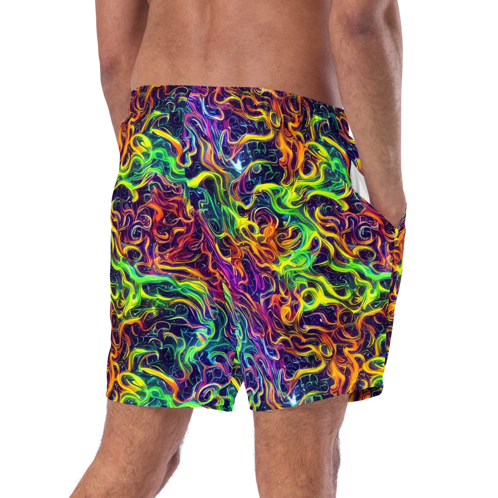 Liquid Fireworks on Swim Trunks — Right Back
