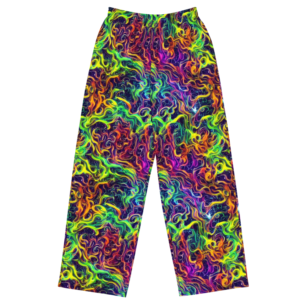 Liquid Fireworks on Wide-Leg Pants — Front