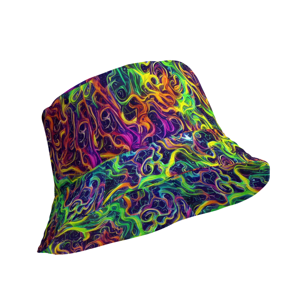 Liquid Fireworks on Reversible Bucket Hat — Product details Outside