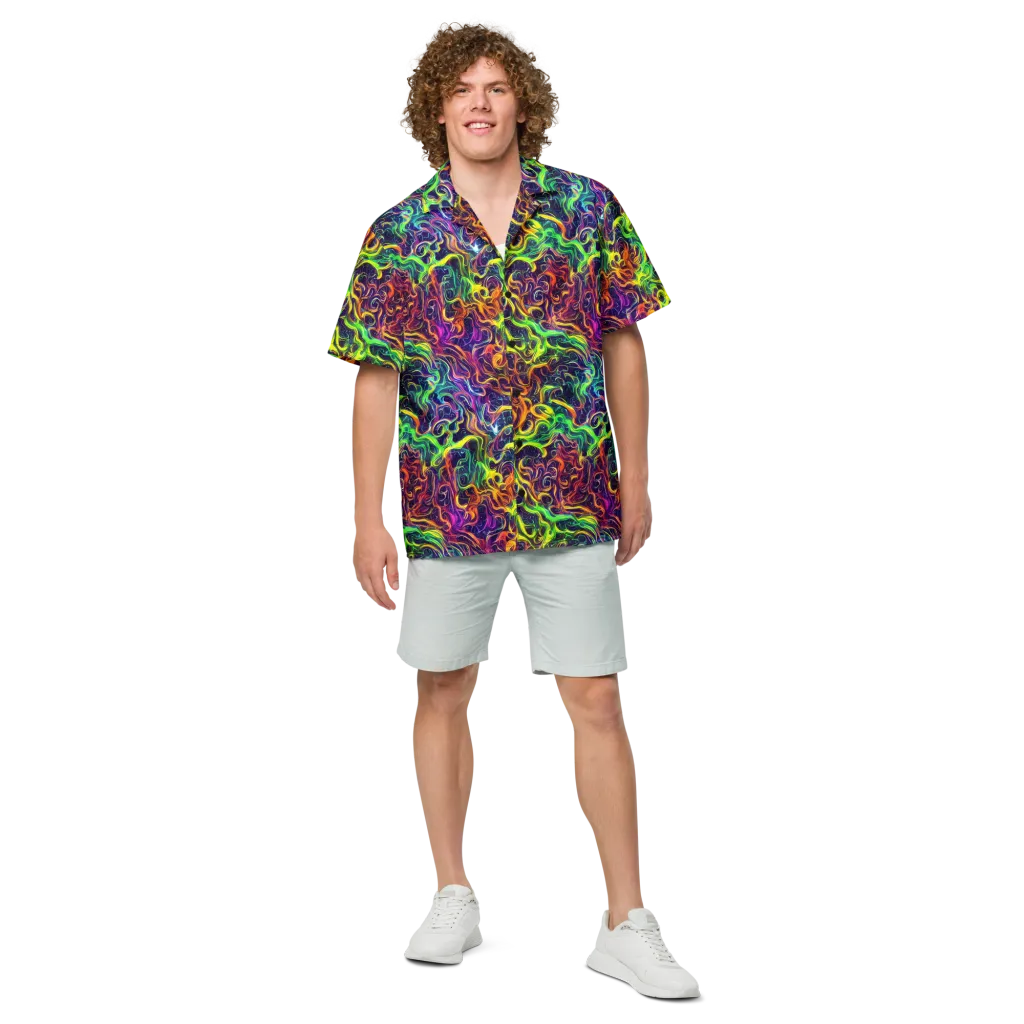 Liquid Fireworks on Button Shirt — Front