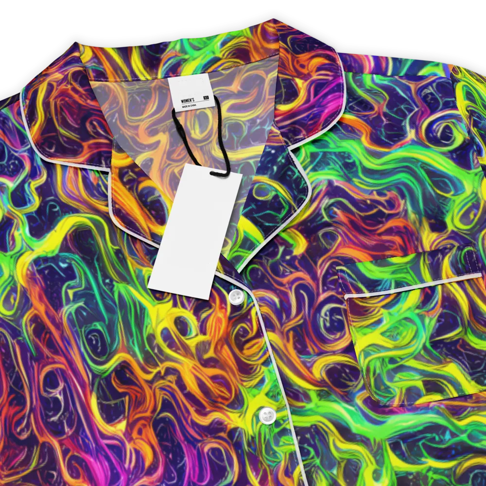 Liquid Fireworks on Women's Short Sleeve Pajama Top — Product details