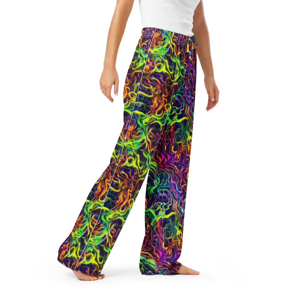 Liquid Fireworks on Women's Pajama Pants — Right Front
