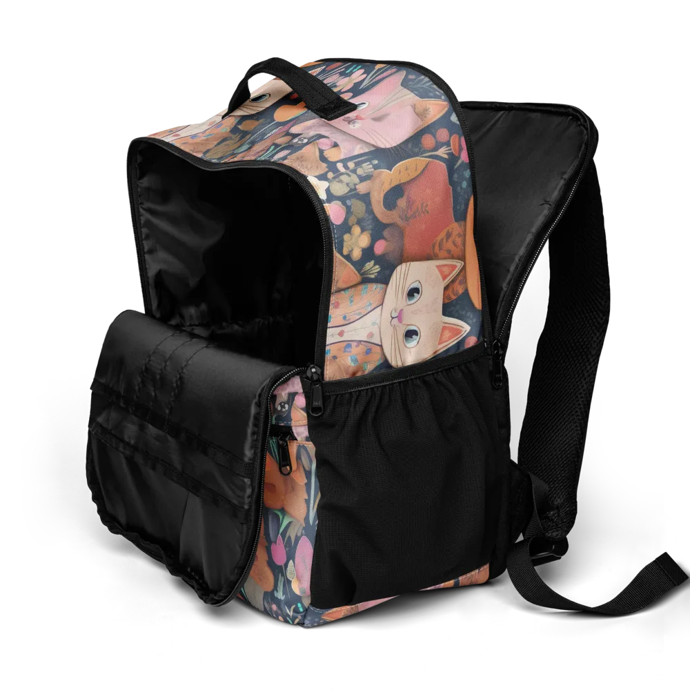 Mushroom Cat Garden on Utility Backpack — Product details 2