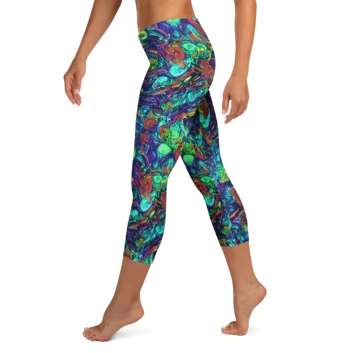 Saturated Spiral on a Capri Leggings