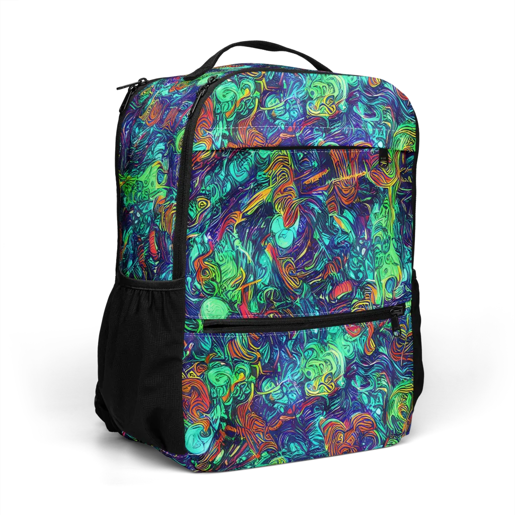 Saturated Spiral on Utility Backpack — Right Front