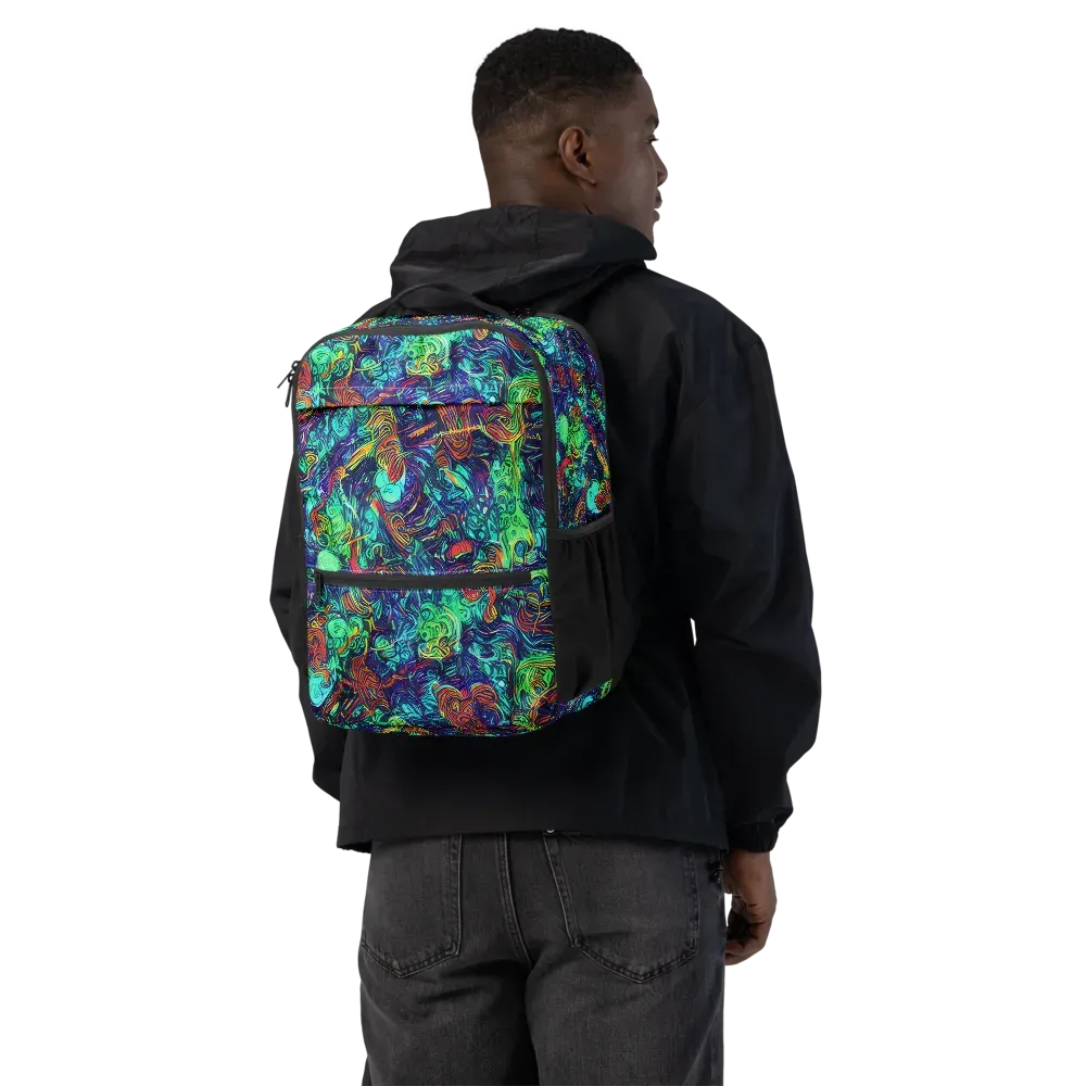 Saturated Spiral on Utility Backpack — Back