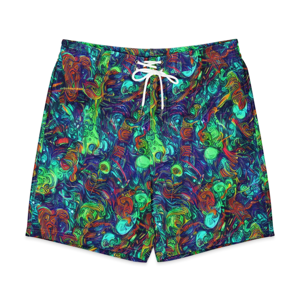 Saturated Spiral on Men's Board Shorts — Front