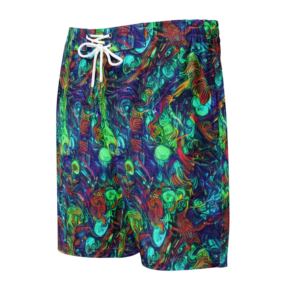 Saturated Spiral on Men's Board Shorts — Front