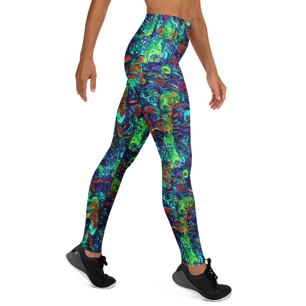 Saturated Spiral on Yoga Leggings — Right