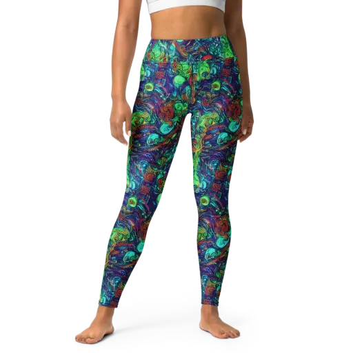 Saturated Spiral on a Yoga Leggings