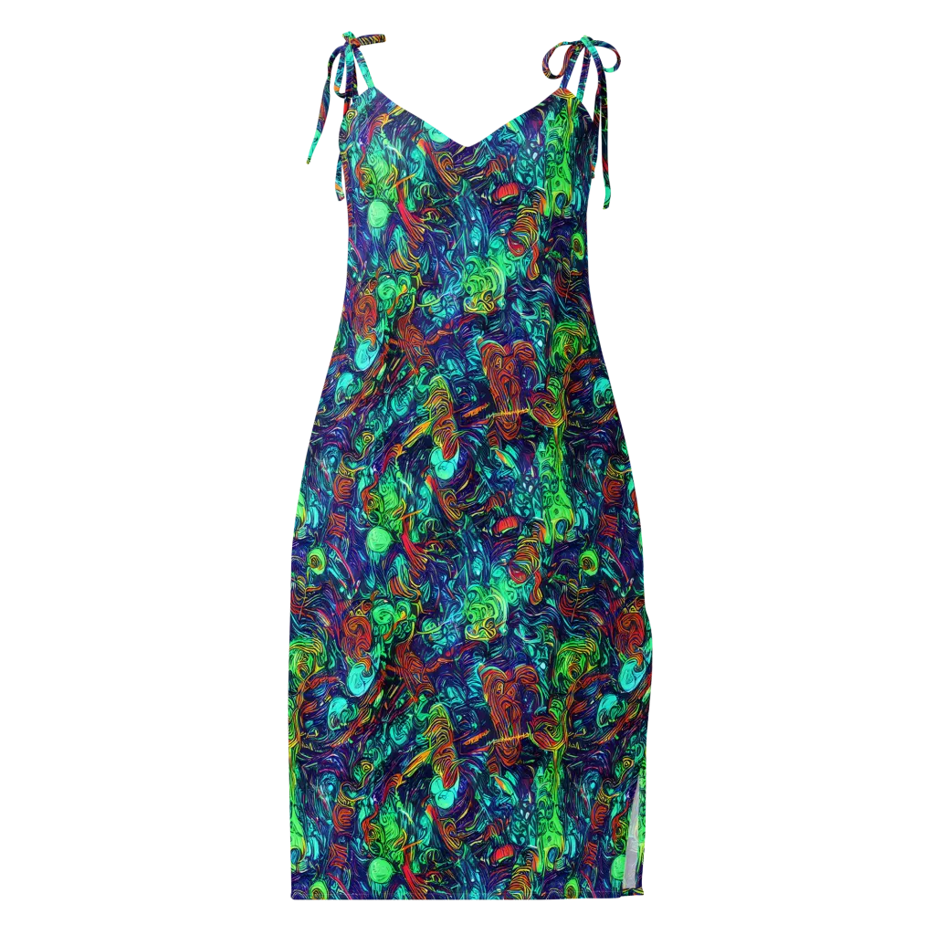 Saturated Spiral on Slip Dress — Front