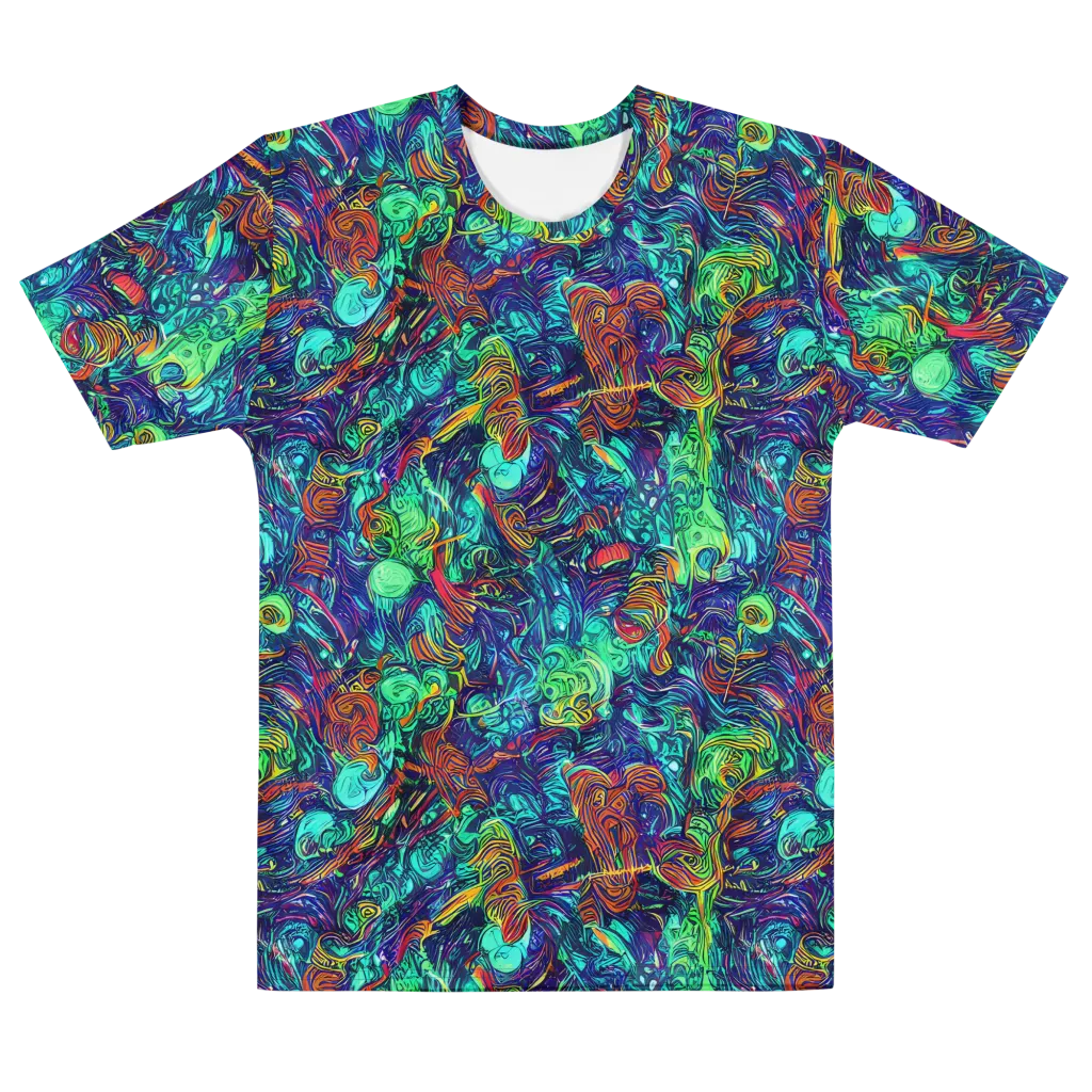 Saturated Spiral on Men's Cotton Crew Neck T-Shirt — Front