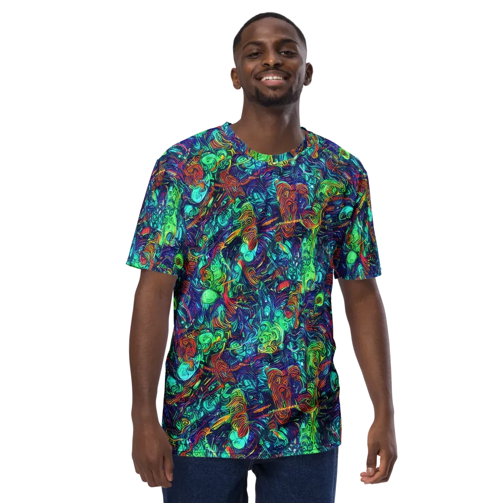 Saturated Spiral on Men's Crew Neck T-Shirt — Front