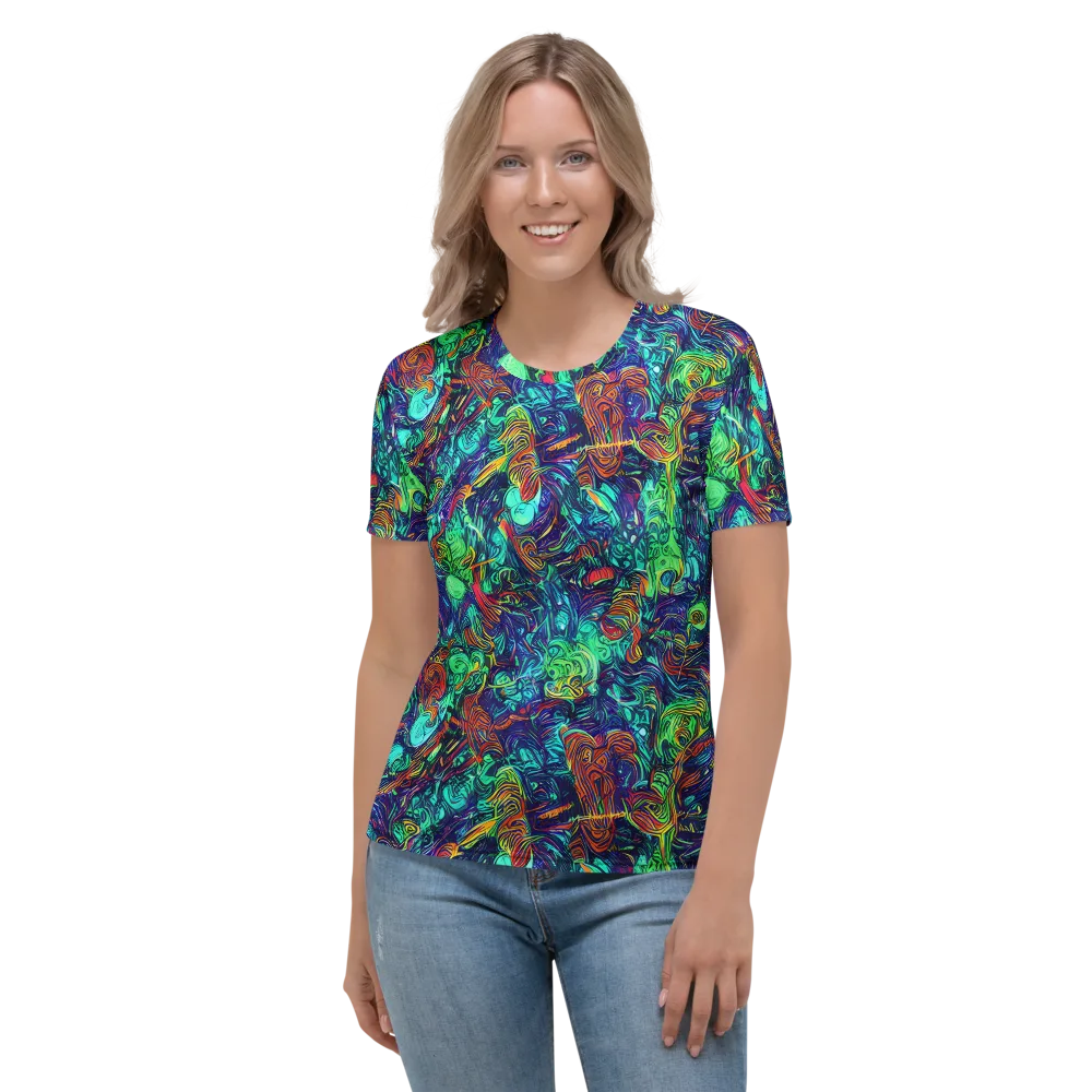 Saturated Spiral on Women's Crew Neck T-Shirt — Front