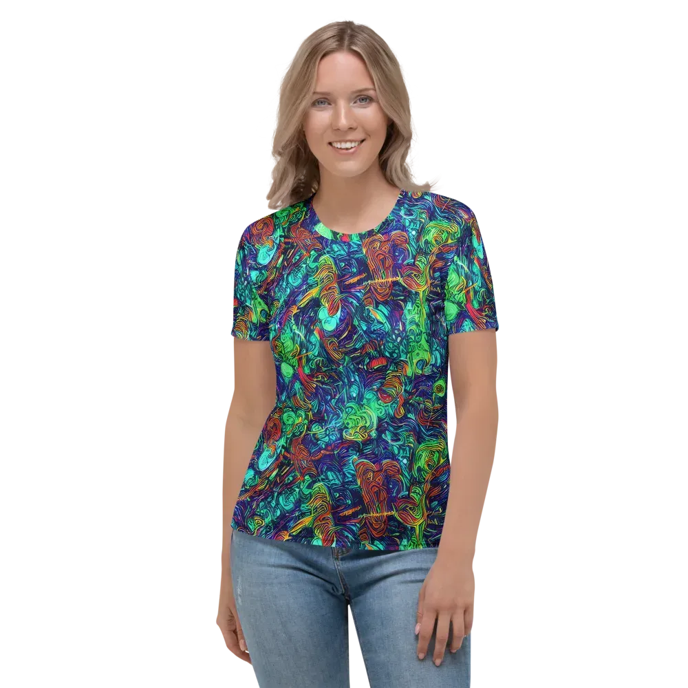 Saturated Spiral on Women's Crew Neck T-Shirt — Front