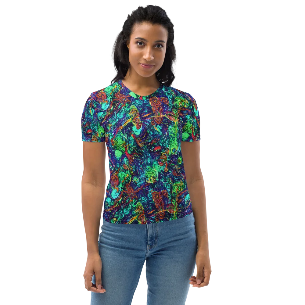 Saturated Spiral on Women's Crew Neck T-Shirt — Front