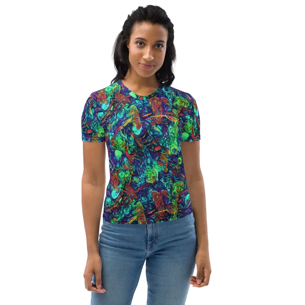 Saturated Spiral on Women's Crew Neck T-Shirt — Front