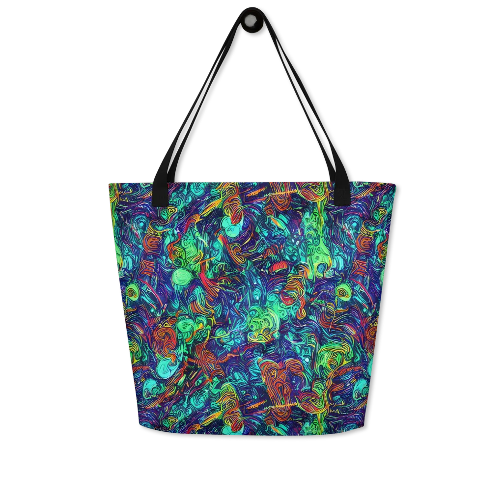 Saturated Spiral on Large Tote Bag W/ Pocket — Front