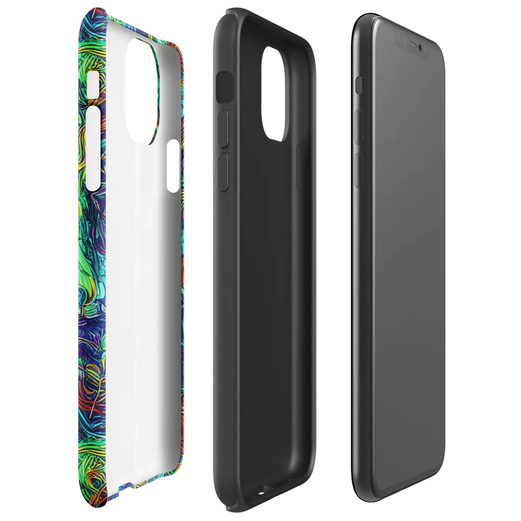 Saturated Spiral on Tough Case for iPhone® — Right