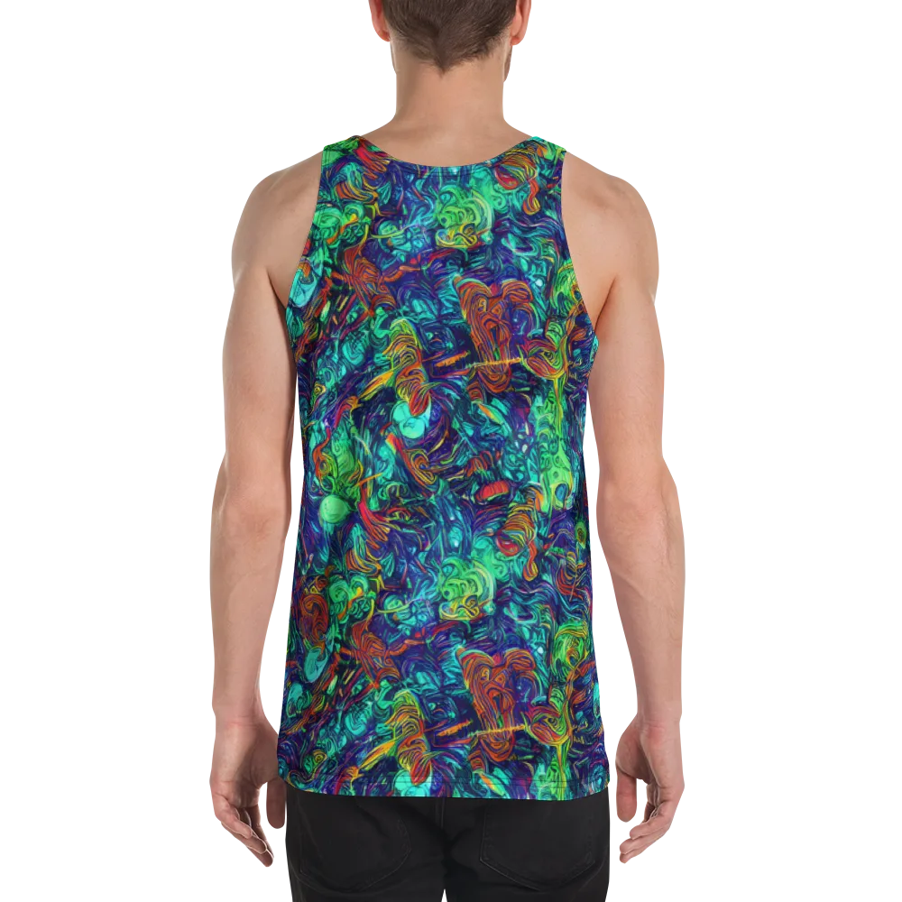 Saturated Spiral on Men's Tank Top — Back