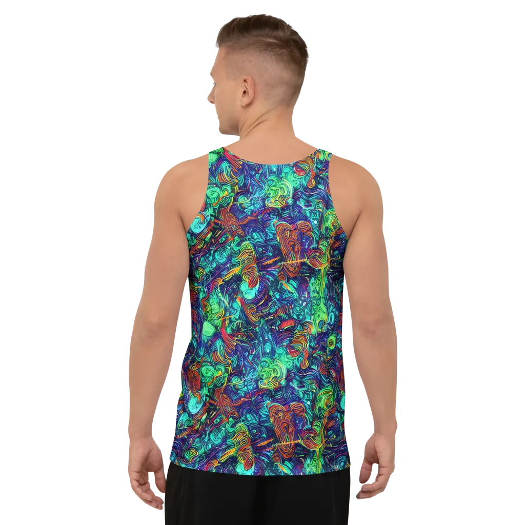 Saturated Spiral on Men's Tank Top — Back