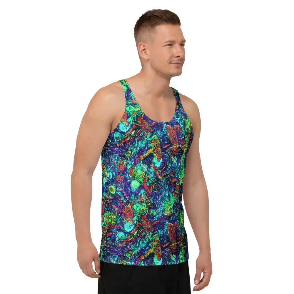 Saturated Spiral on Men's Tank Top — Right Front