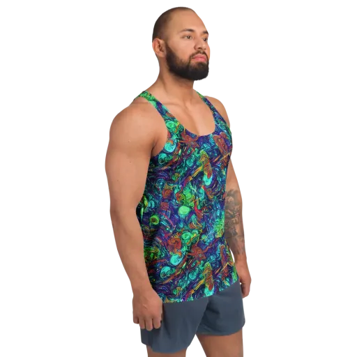 Saturated Spiral on a Men's Tank Top