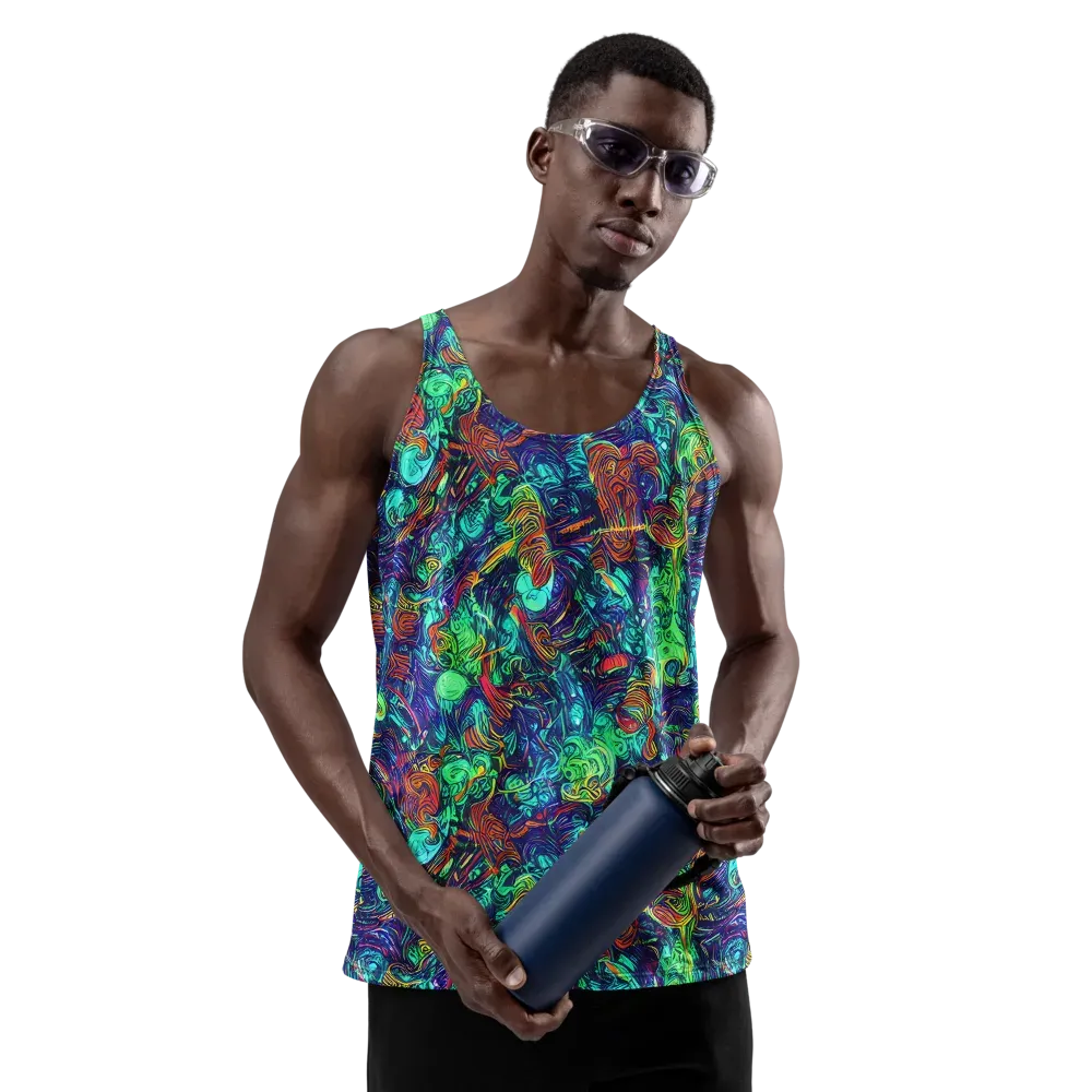 Saturated Spiral on Men's Tank Top — Front