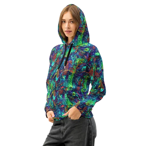 Saturated Spiral on a Cotton Hoodie