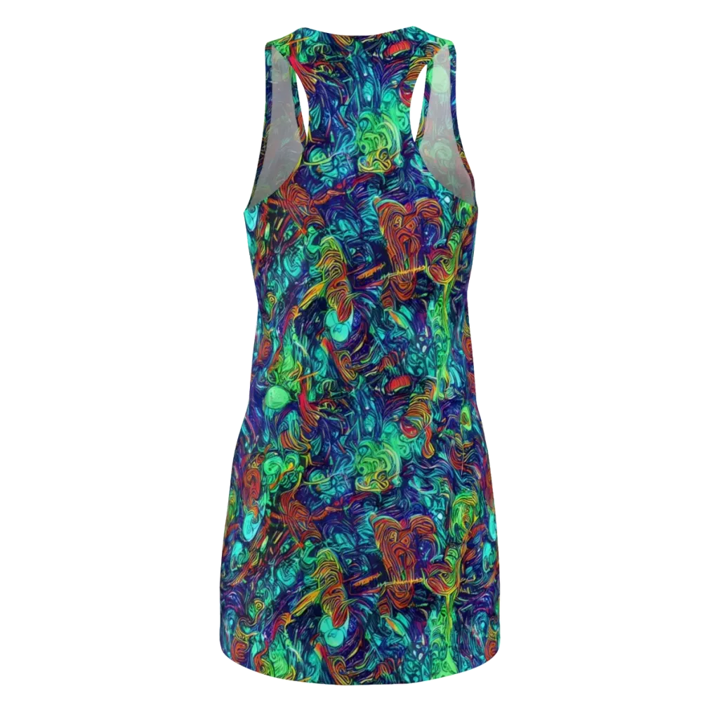 Saturated Spiral on Racerback Dress — Back