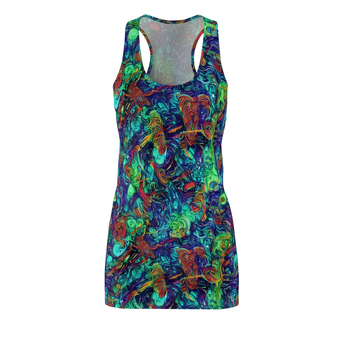 Saturated Spiral on Racerback Dress — Front