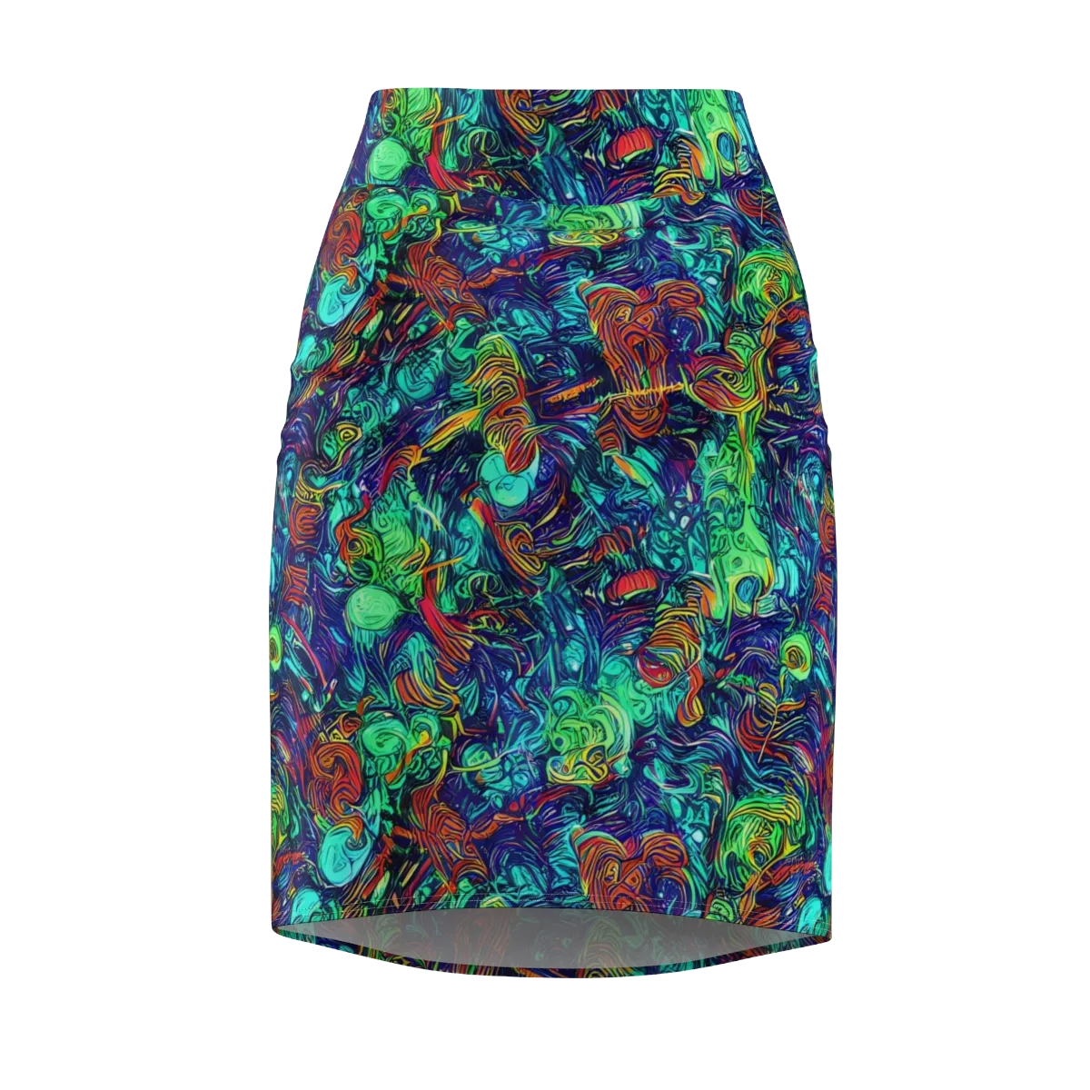 Saturated Spiral on Pencil Skirt — Front